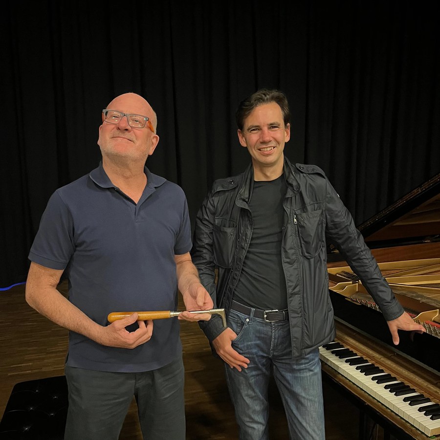 Thomas Peters mit Pianist Martin Stadtfeld